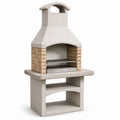 Barbecue in cemento e acciaio inox con ripiani