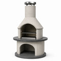 Barbecue da Esterno in Cemento e Acciaio Inox, Grigio