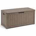 Baule da esterno in resina marrone 120x56x63 cm