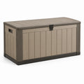 Baule da giardino in plastica beige e marrone 300L