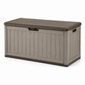 Baule da giardino in plastica marrone