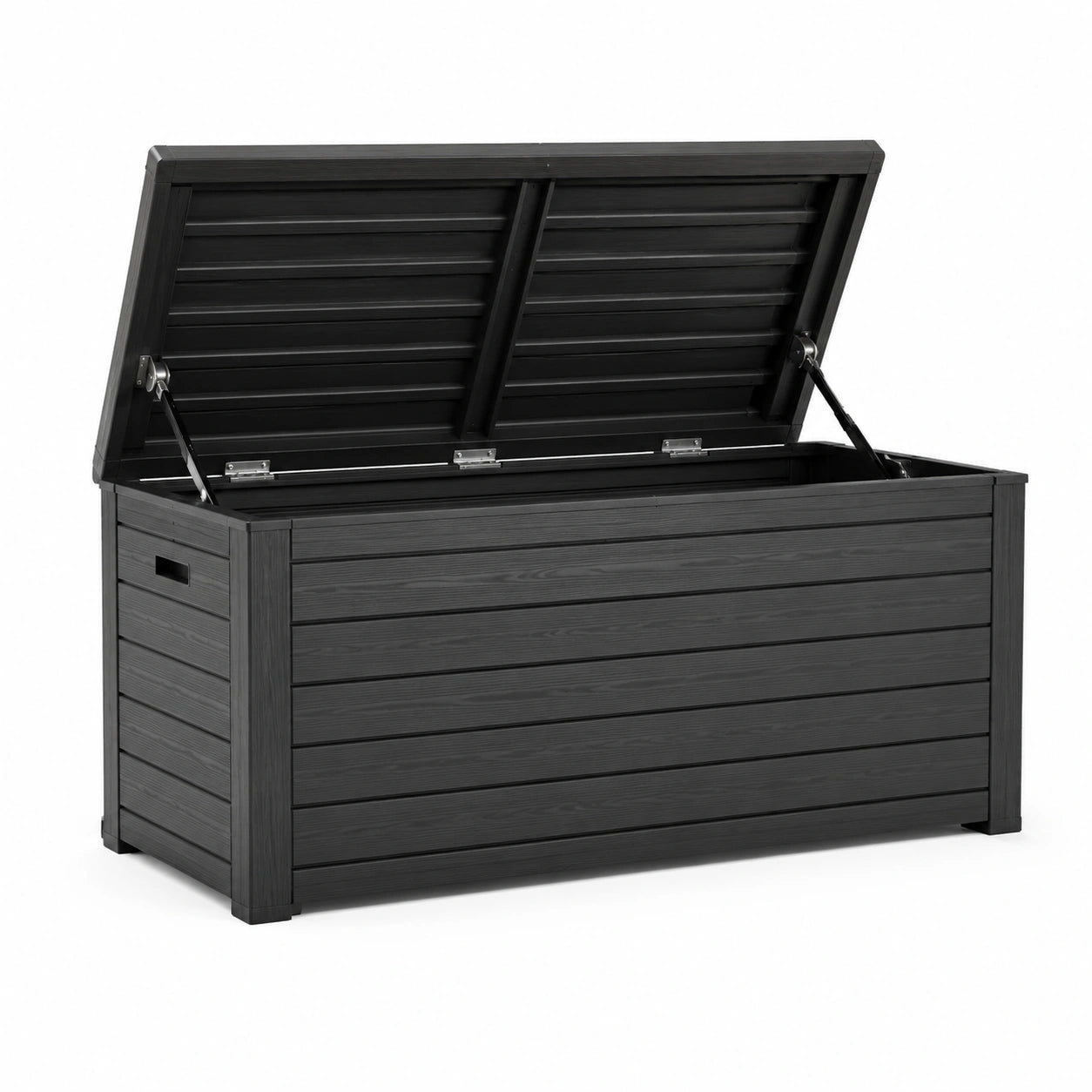 Baule da esterno in plastica nero 100x50x50cm