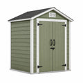 Casetta da giardino in resina 184x111x221 cm verde