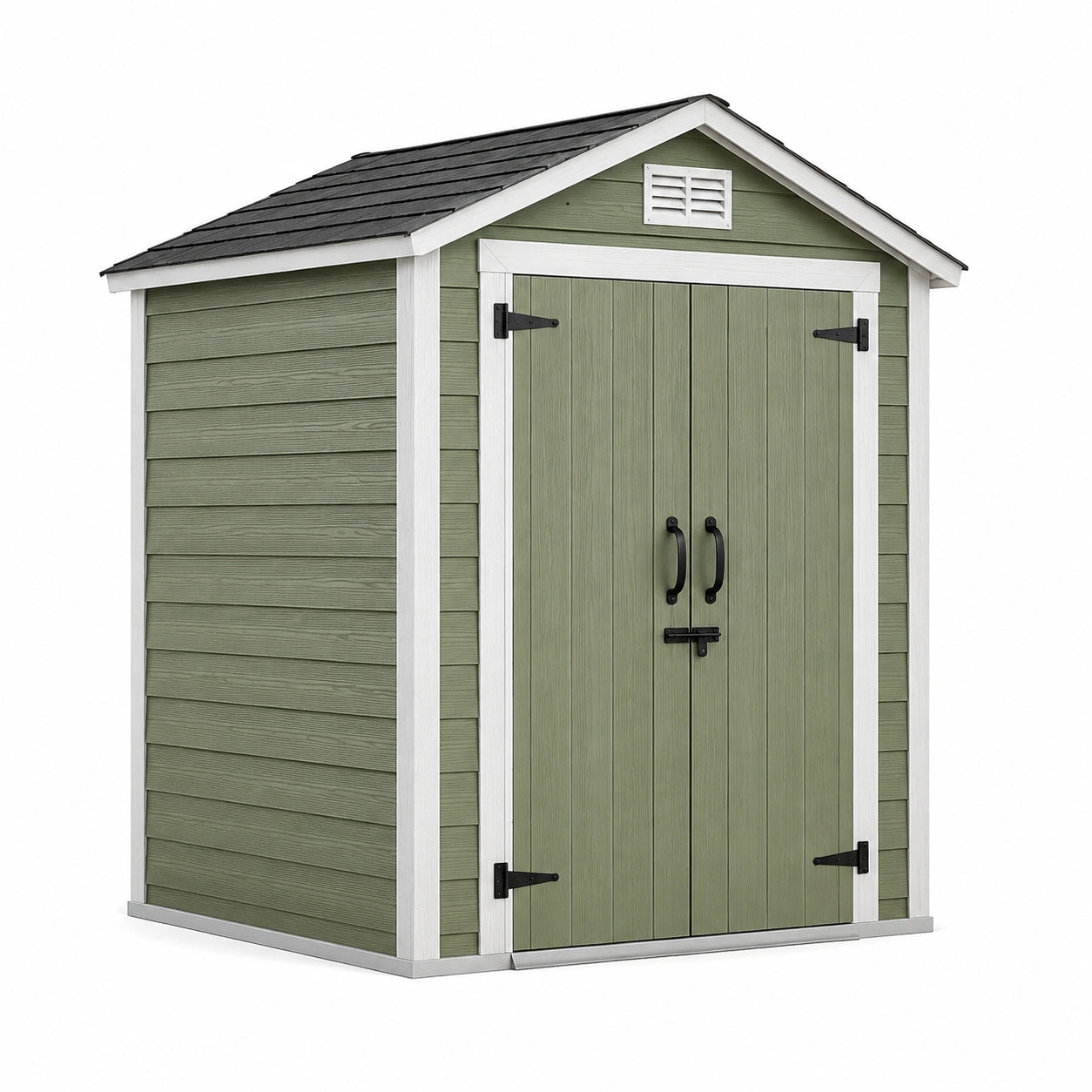 Casetta da giardino in resina 184x111x221 cm verde