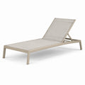 Lettino prendisole regolabile in metallo e textilene beige